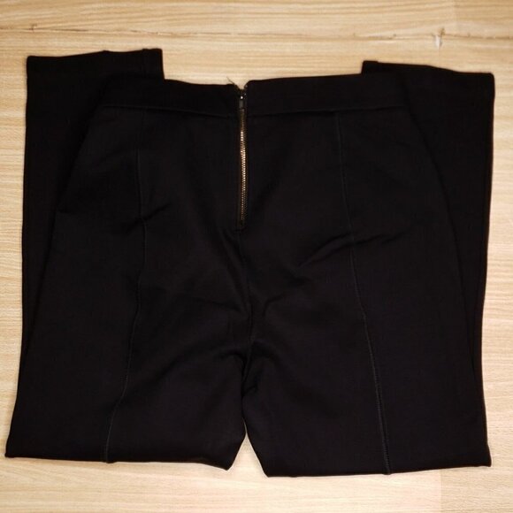 J. Crew Womens Black Pixie Ponte Pants Exposed Zipper Small - Picture 2 of 10